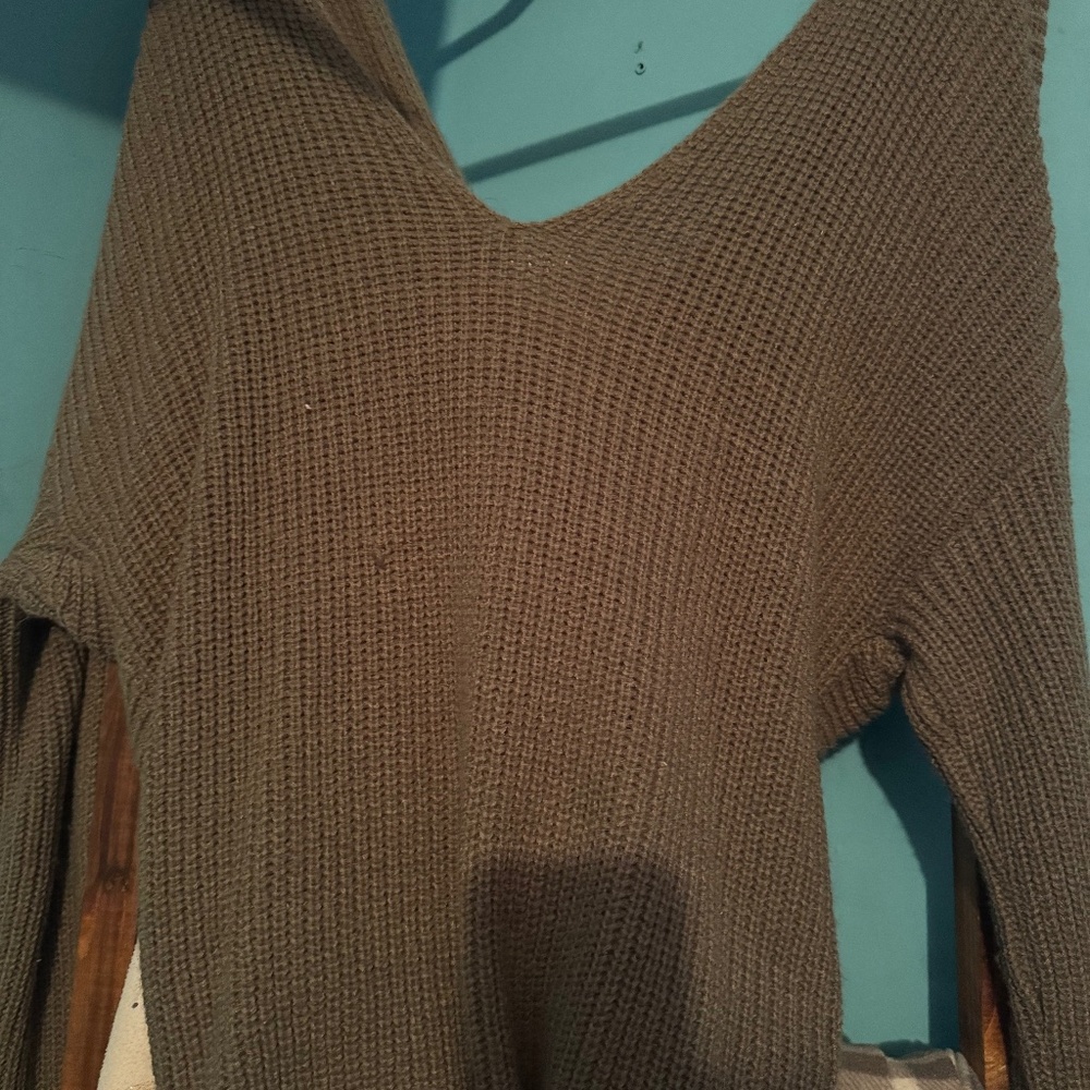 Express  Olive green sweater